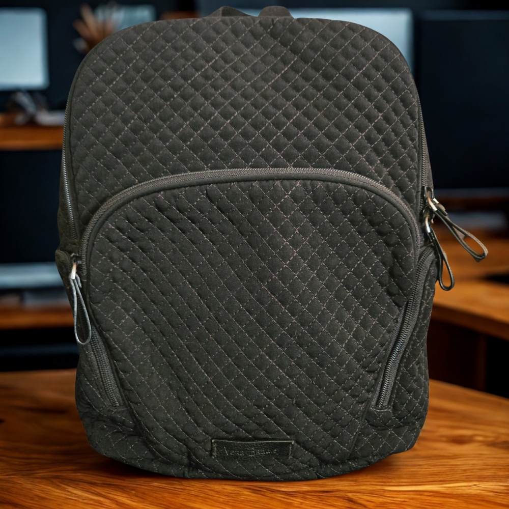 Vera Bradley Quilted Black Backpack